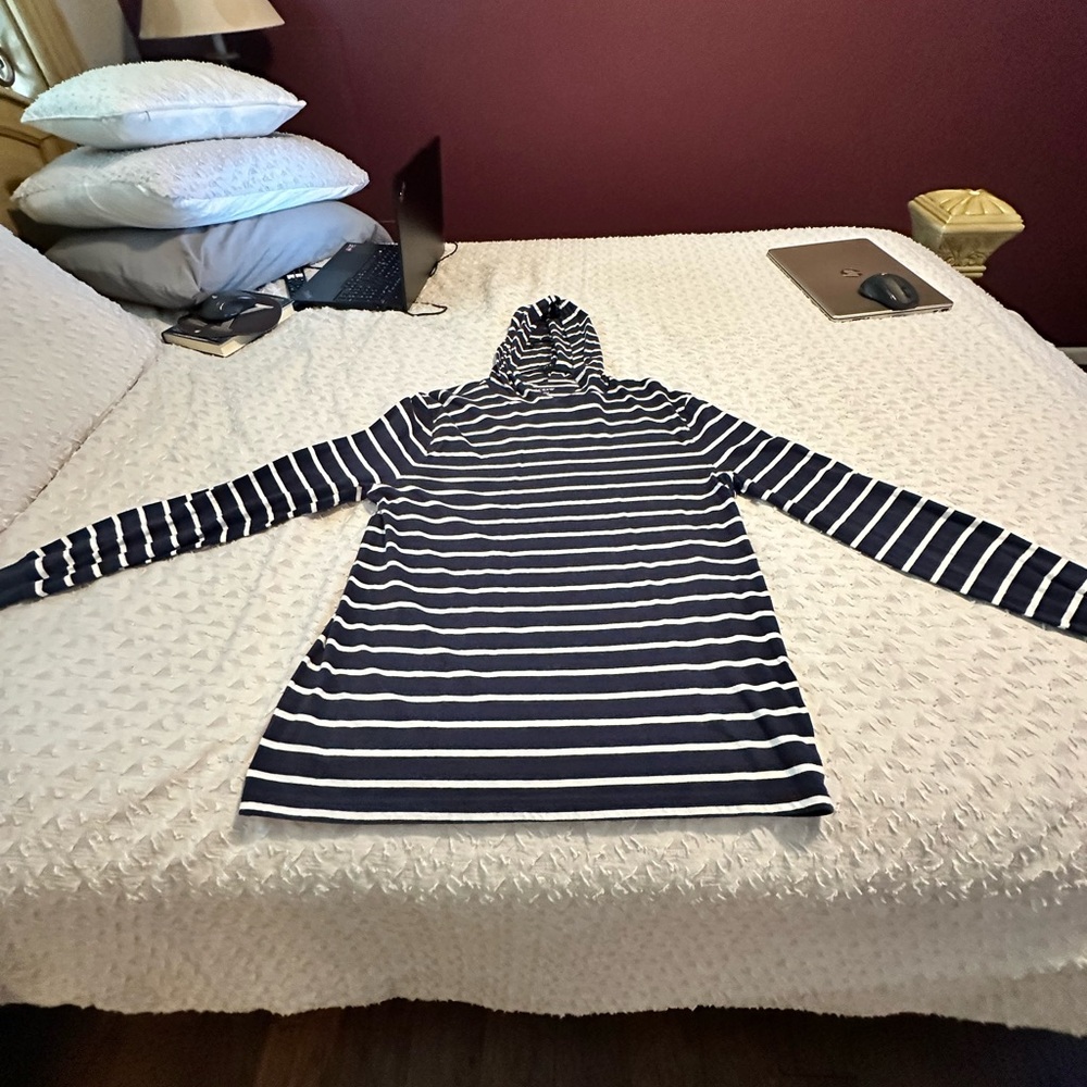 J. Crew Navy and Cream Striped Pullover